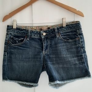 🌞 Paige Jimmy Jimmy Denim Frayed Shorts Sz 26